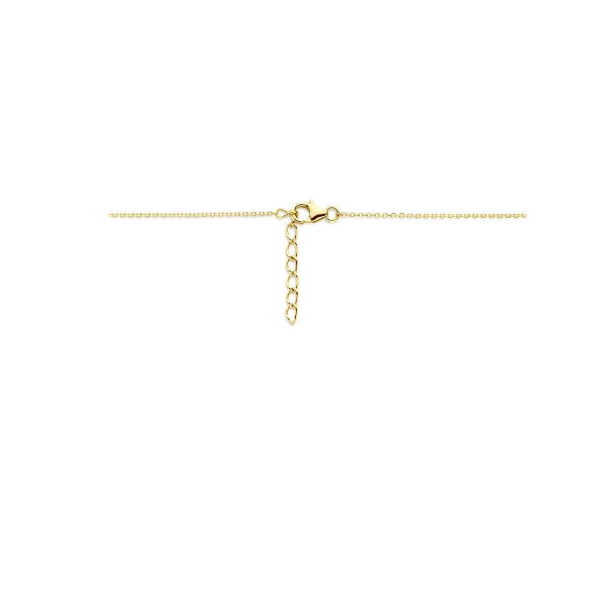Verguld zilveren collier met zoetwaterparels en zirkonia