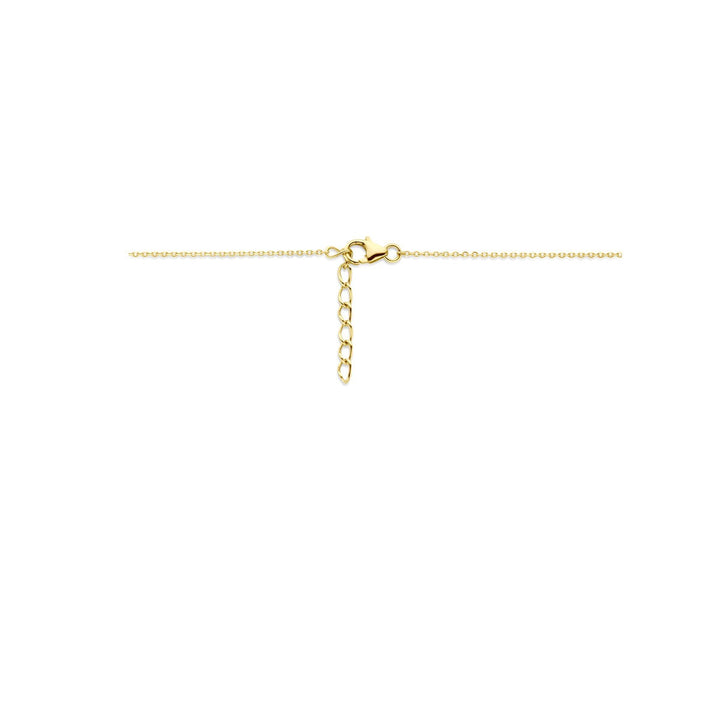 Verguld zilveren collier met zoetwaterparels en zirkonia