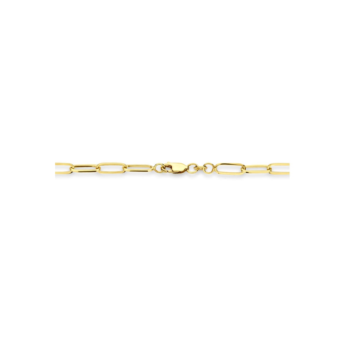 14k Geelgouden collier met zilverkern 45 cm