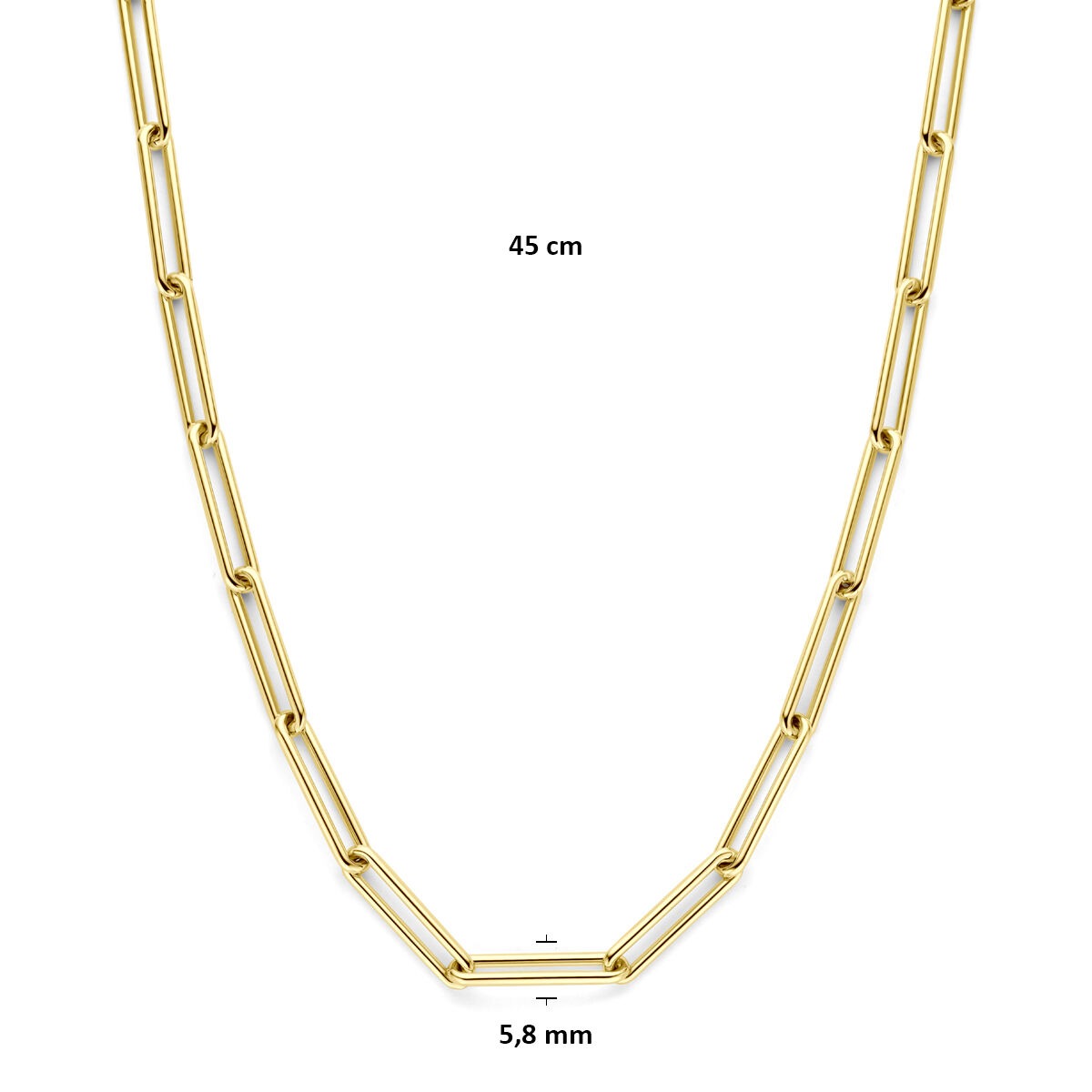 14k Geelgouden anker collier 5,8 mm