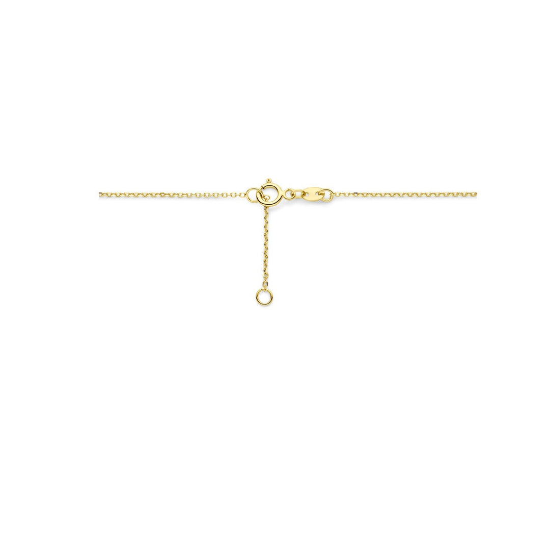 14k geelgouden collier met druppelvormige hanger