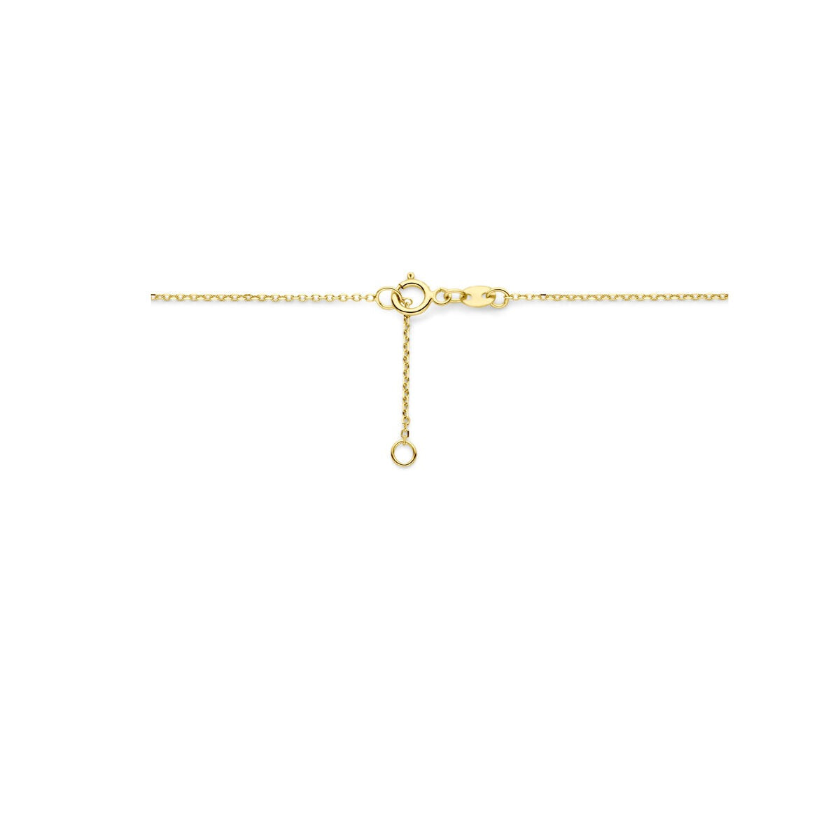 14k geelgouden collier met druppelvormige hanger