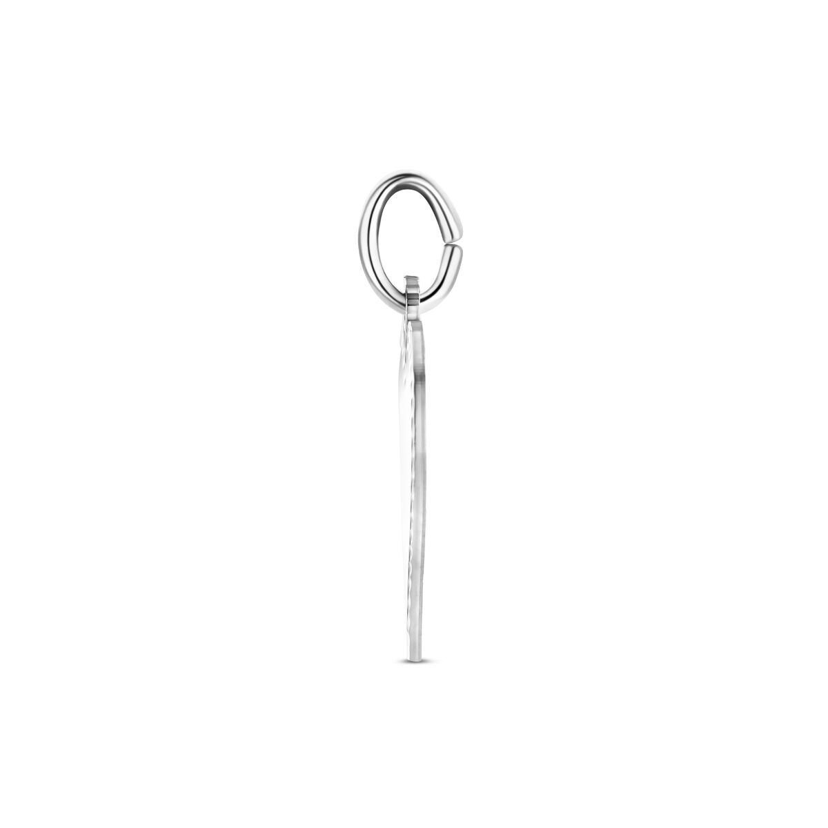 Zilveren graveerhanger hartje – gerhodineerd 925 zilver