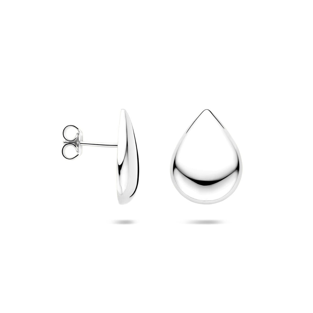 Zilveren oorknoppen in druppelvorm