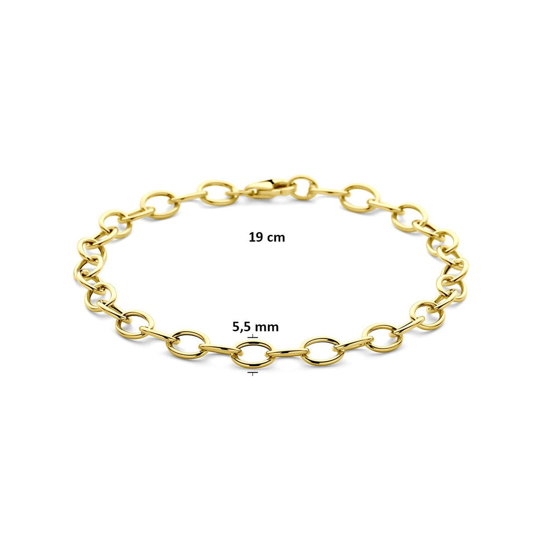 14k Geelgouden anker schakelarmband dames