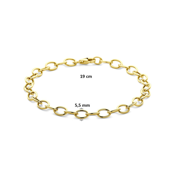 14k Geelgouden anker schakelarmband dames