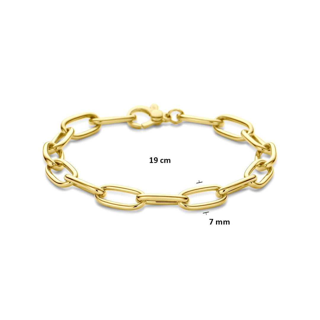 14k Geelgouden armband met draadschakels – 7 mm