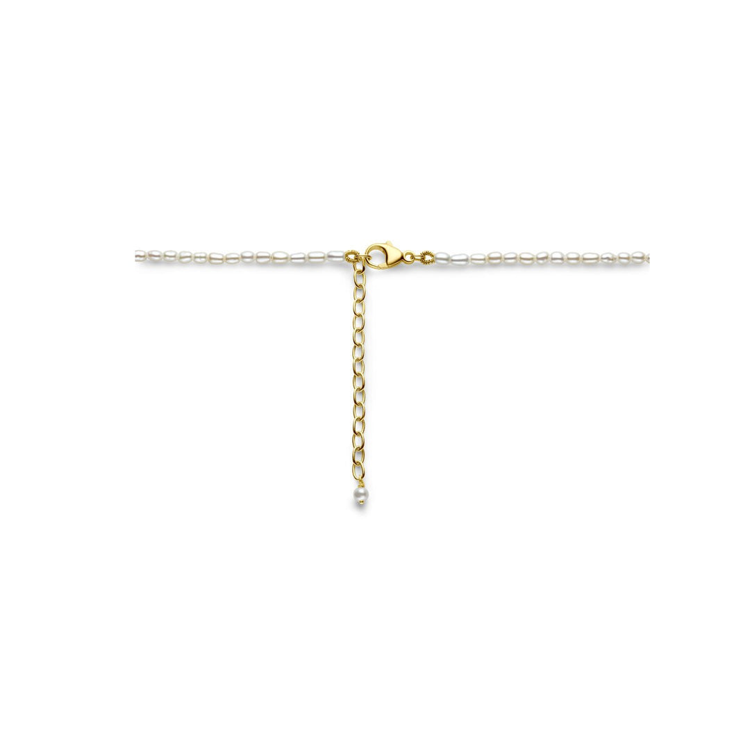 necklace pearls 2.8 mm 40 + 5 cm 14K yellow gold