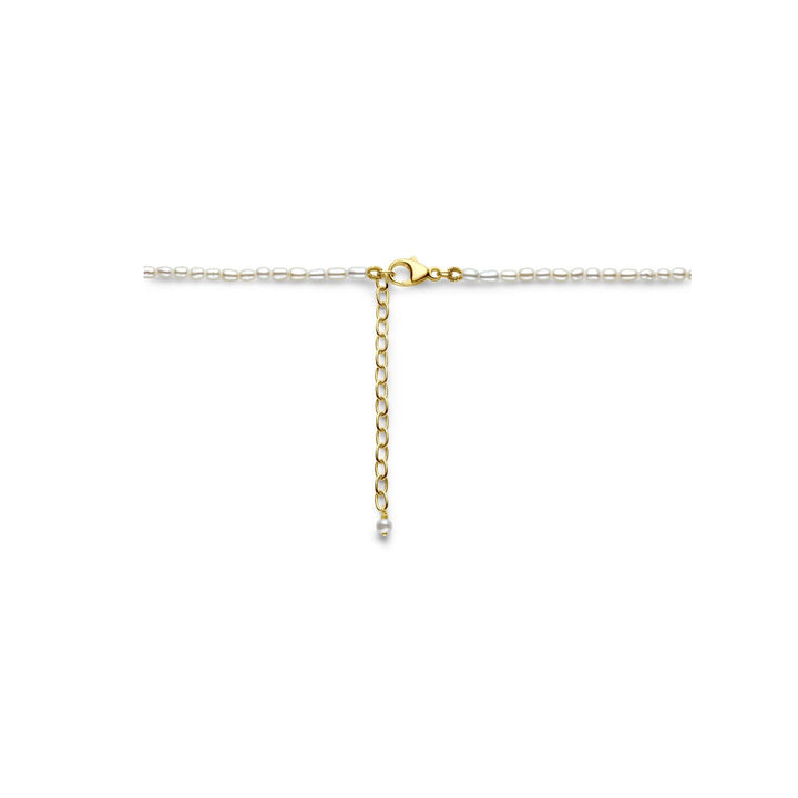 necklace pearls 2.8 mm 40 + 5 cm 14K yellow gold