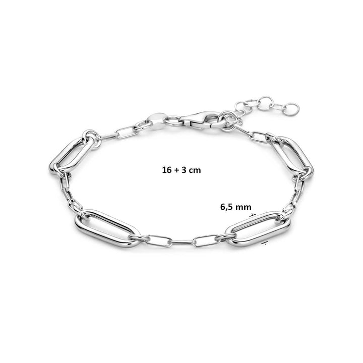 Gerhodineerde 925 zilveren damesarmband