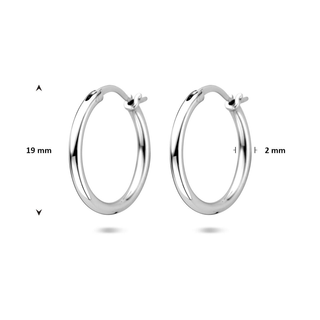 Zilveren oorringen – gerhodineerd 925 zilver