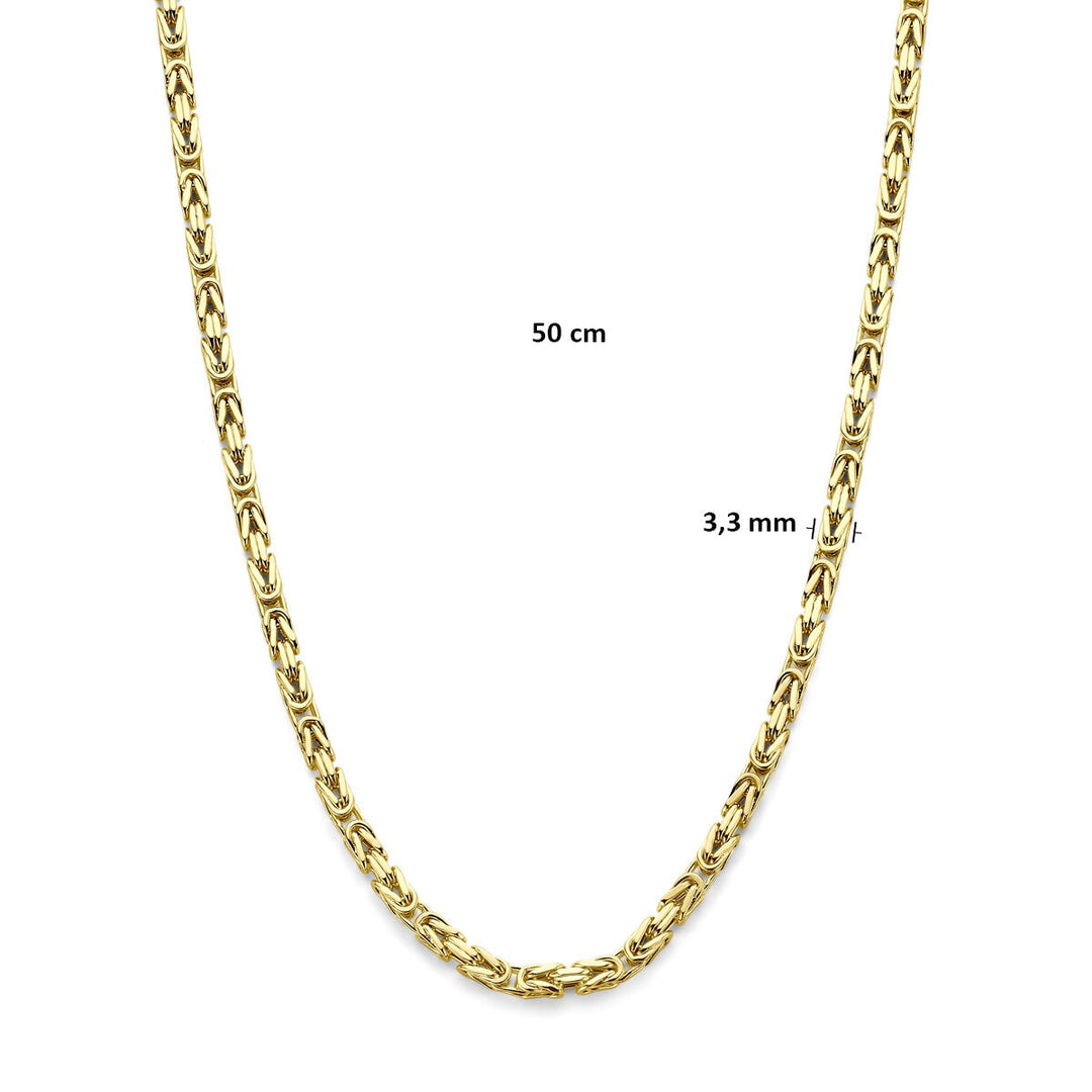 Gouden heren ketting koningsschakel – 14k geelgoud