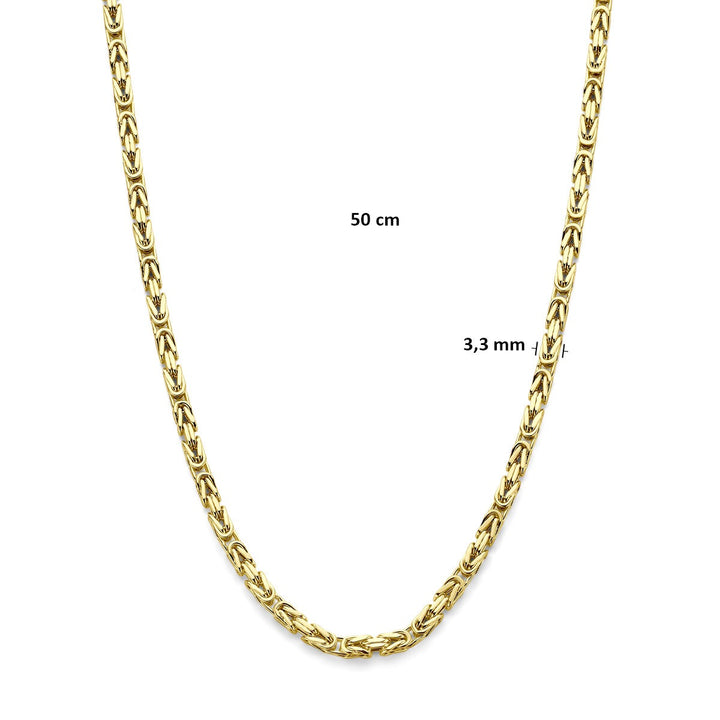 Gouden heren ketting koningsschakel – 14k geelgoud
