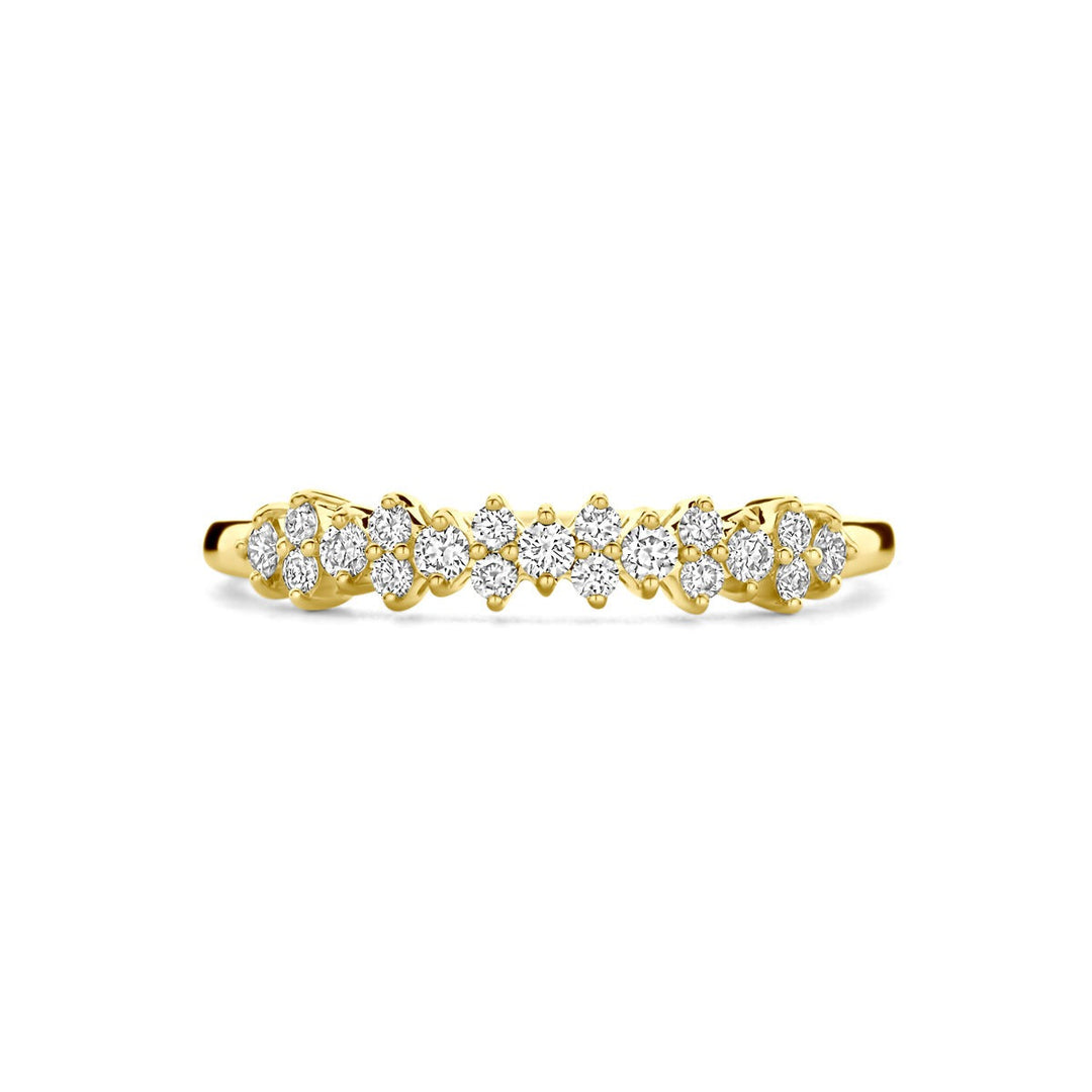 14k gouden damesring met diamant – 0.24 ct, 3,5 mm