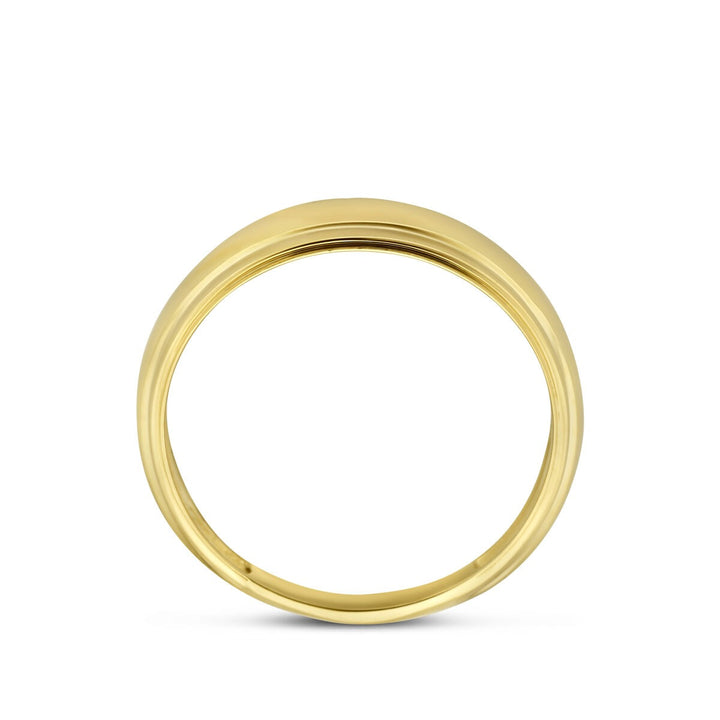 14k Geelgouden dames ring met brede band