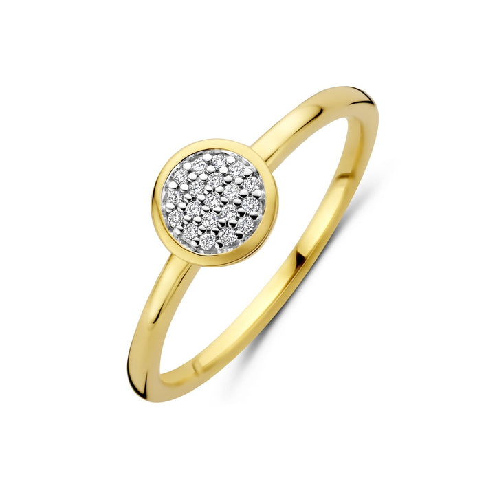 14k Geelgouden ring met diamant