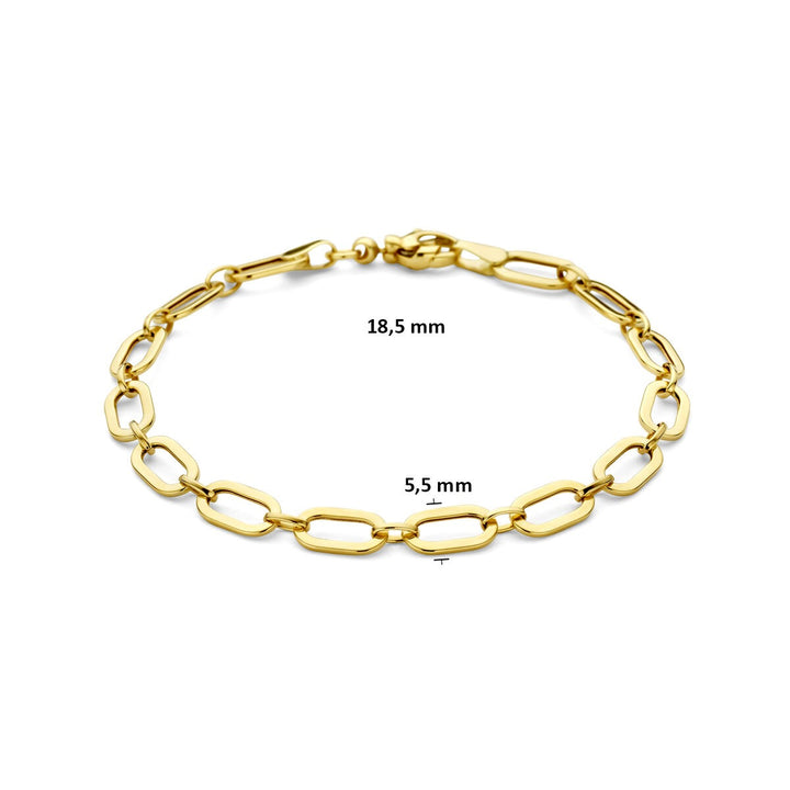 9k Geelgouden anker schakelarmband dames