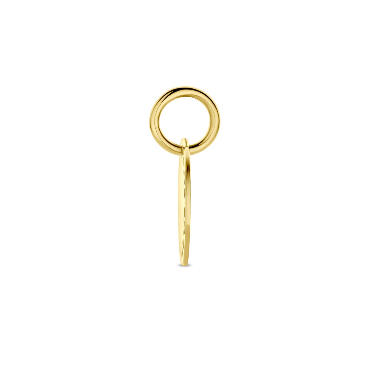 14k geelgouden graveerhanger rond