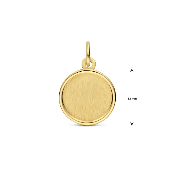 14k geelgouden graveerhanger – verfijnd en persoonlijk detail