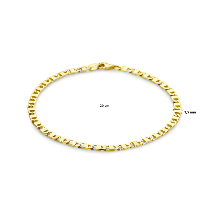 14k Geelgouden Heren Armband – Anker Schakel 3.5mm