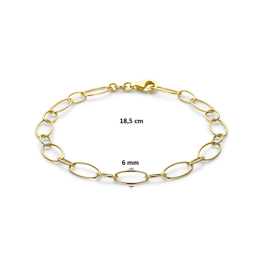 14k Geelgouden anker armband