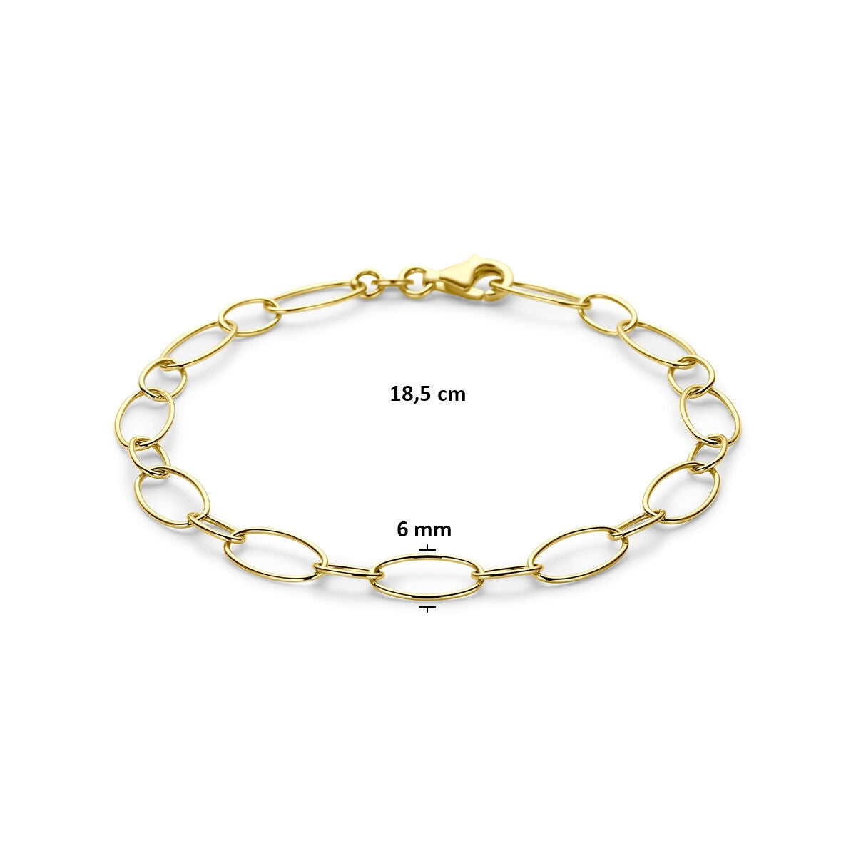 14k Geelgouden anker armband