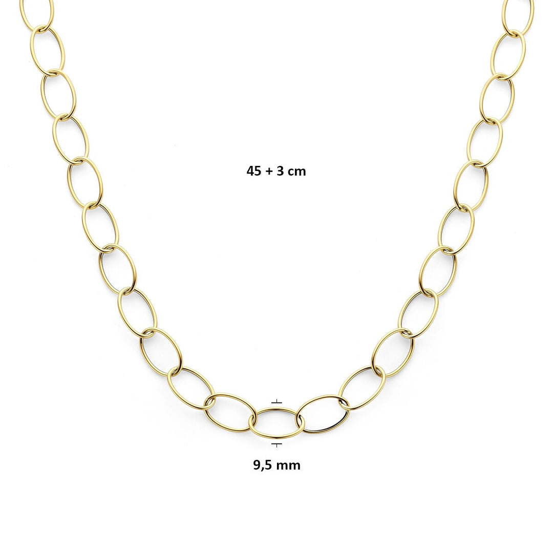 14k Geelgouden anker collier dames