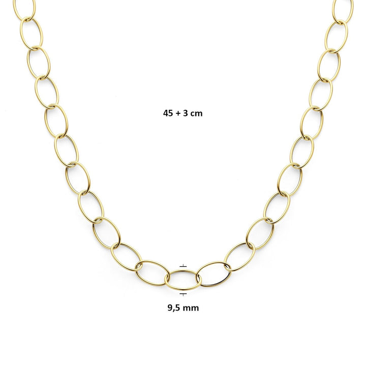 14k Geelgouden anker collier dames