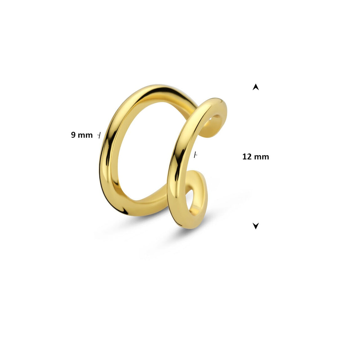 Verguld zilveren ear cuff – opvallend design zonder piercing