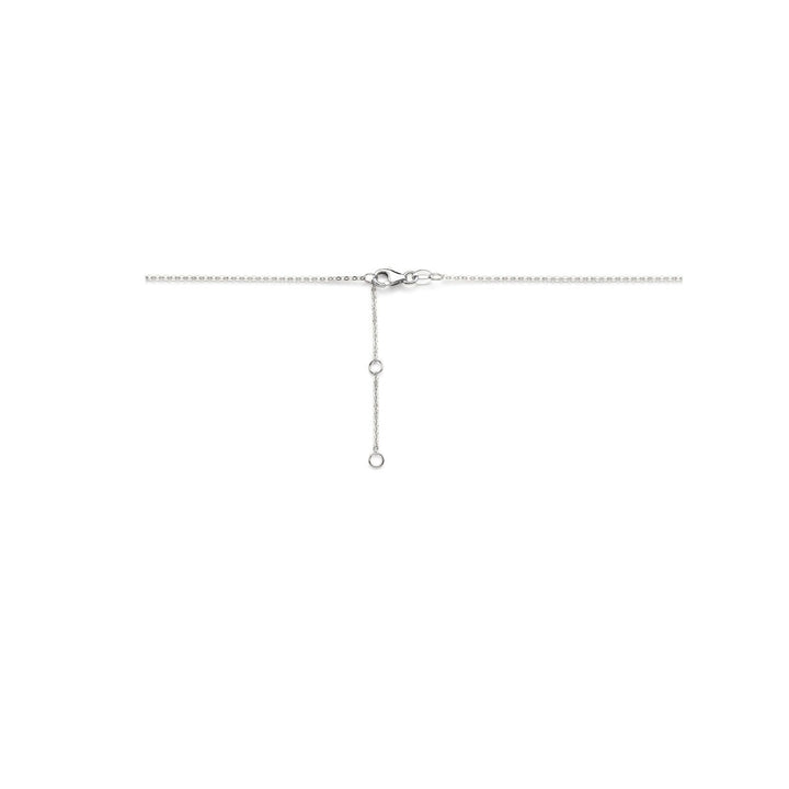 14k Witgouden Collier met Druppel Diamant