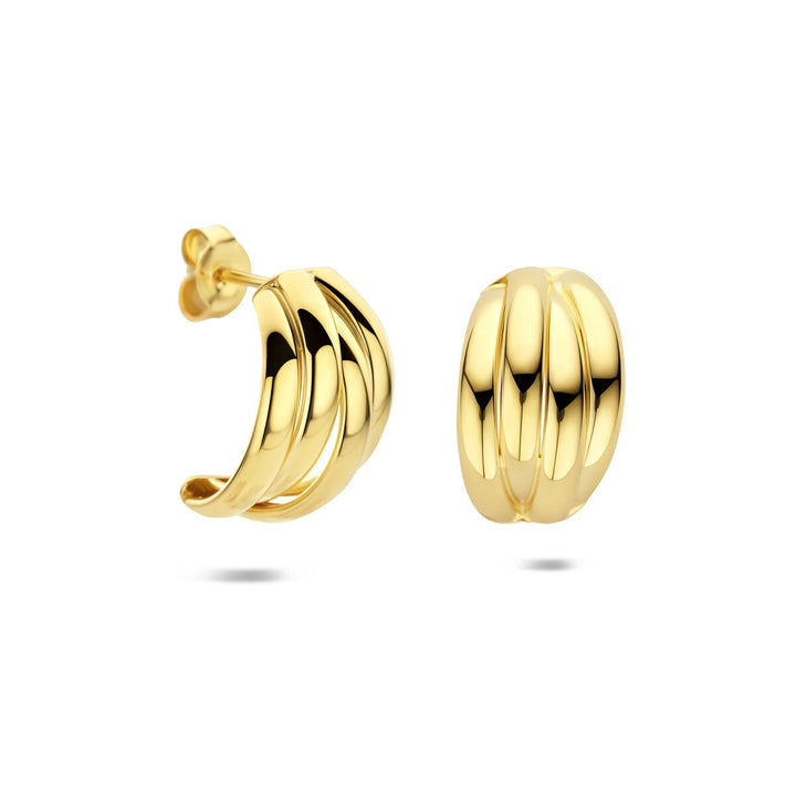 Verguld zilveren stekeroorringen – tijdloze elegantie met een gouden glans