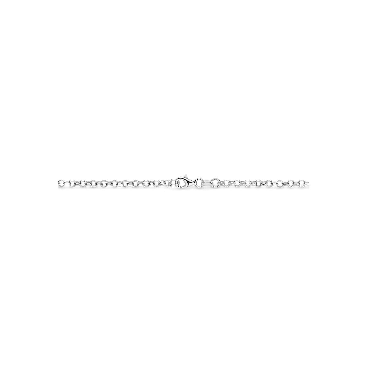 Gerhodineerd 925 zilveren collier met hartje