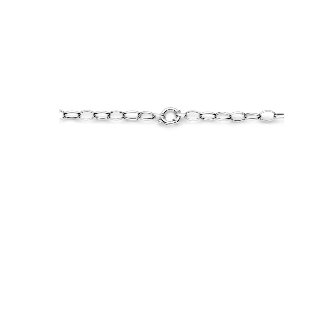 Van der Kooij Collection - necklace 8.3 mm 45 cm with large spring clasp silver rhodium plated