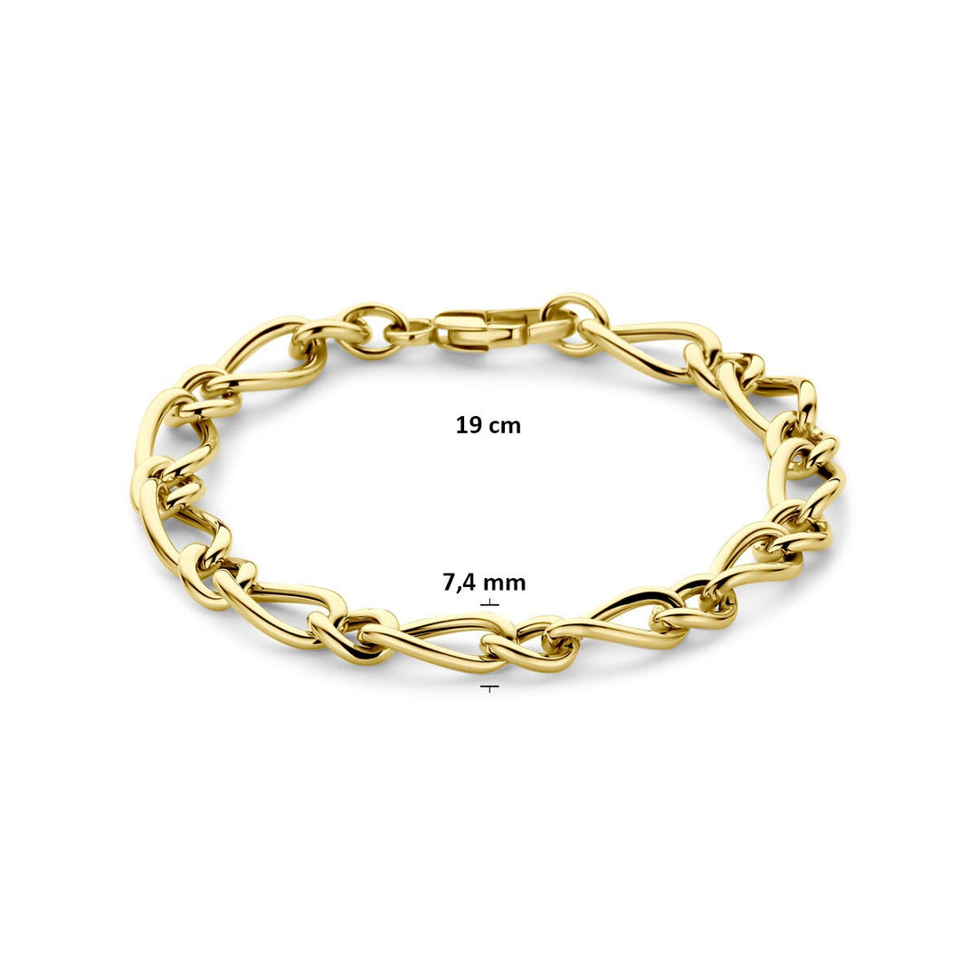 14k geelgouden anker armband 19 cm