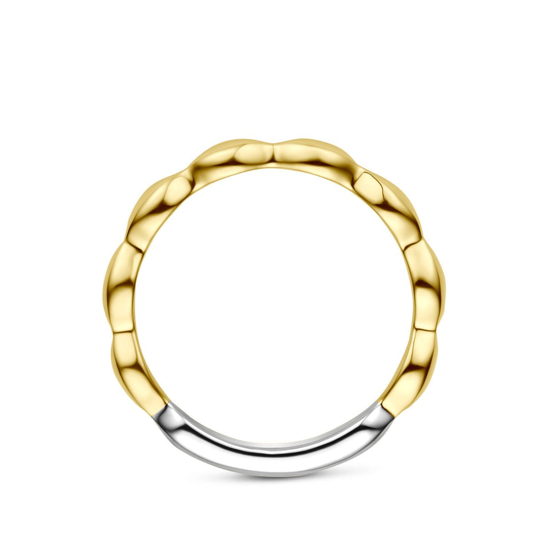 Verguld en Gerhodineerd 925 Zilveren Ring 2,5 mm
