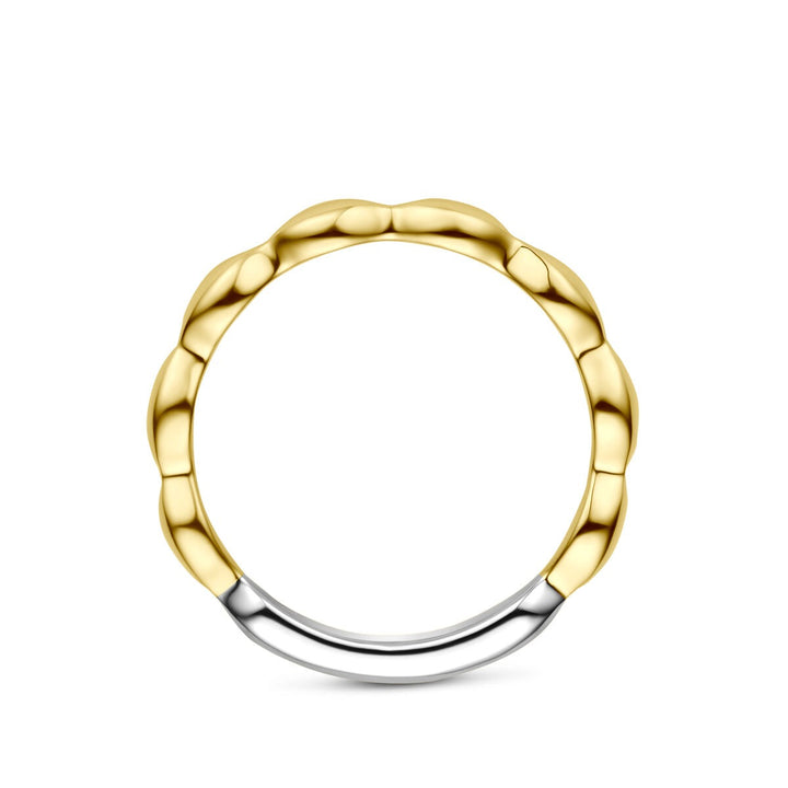 Verguld en Gerhodineerd 925 Zilveren Ring 2,5 mm