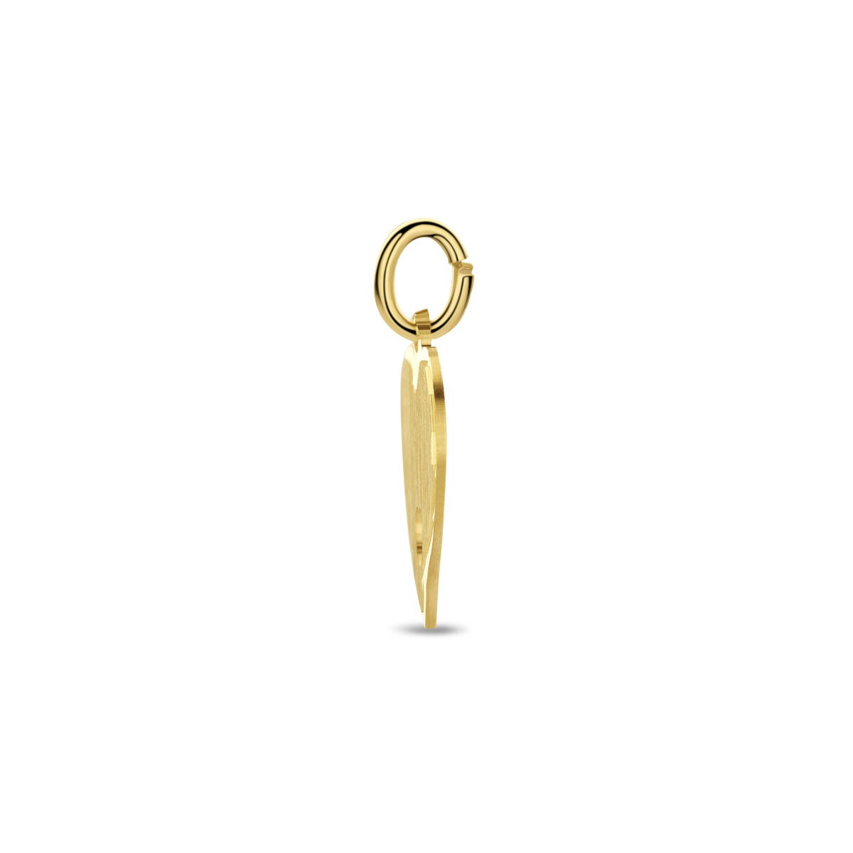 9k Geelgouden hart hanger graveerbaar