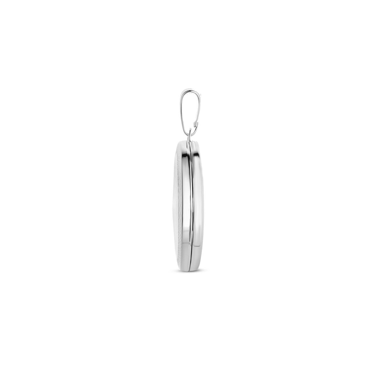 Zilveren medaillon – ovaal gerhodineerd 925 zilver
