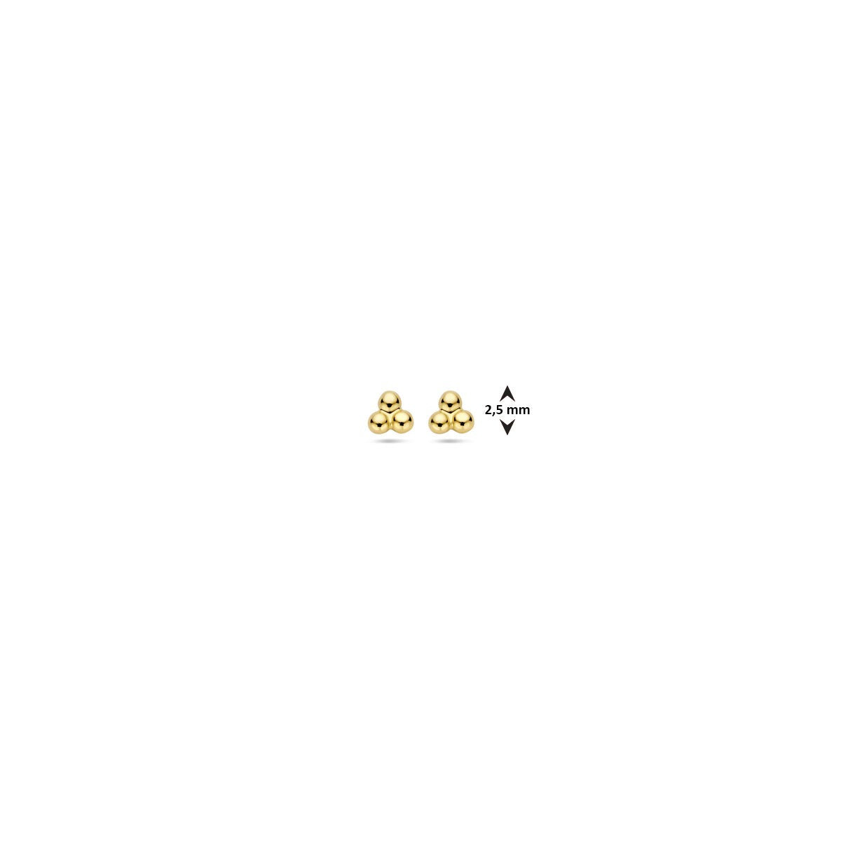 Gouden oorknoppen – 9k geelgoud met bolvormig design