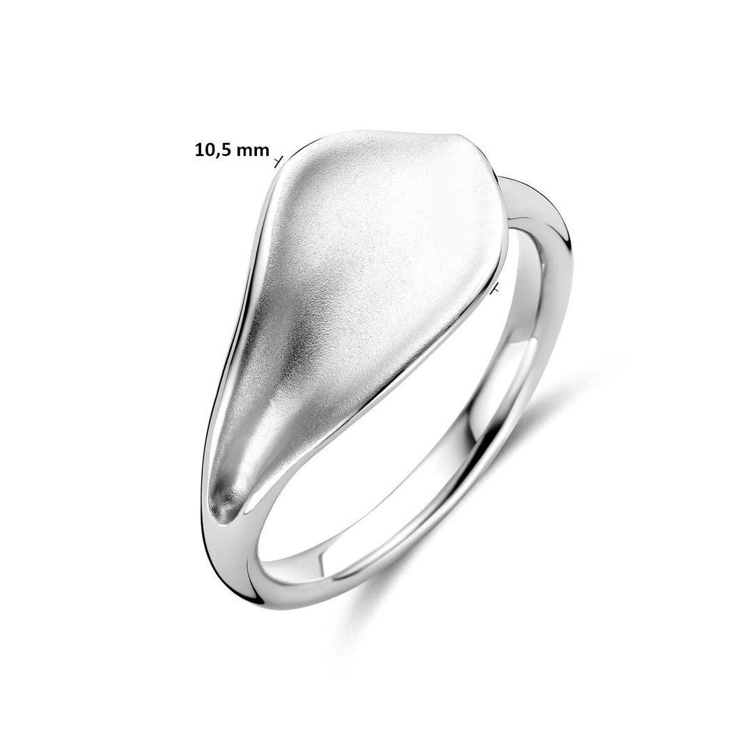 Gerhodineerd zilveren dames ring – 10,5 mm breed