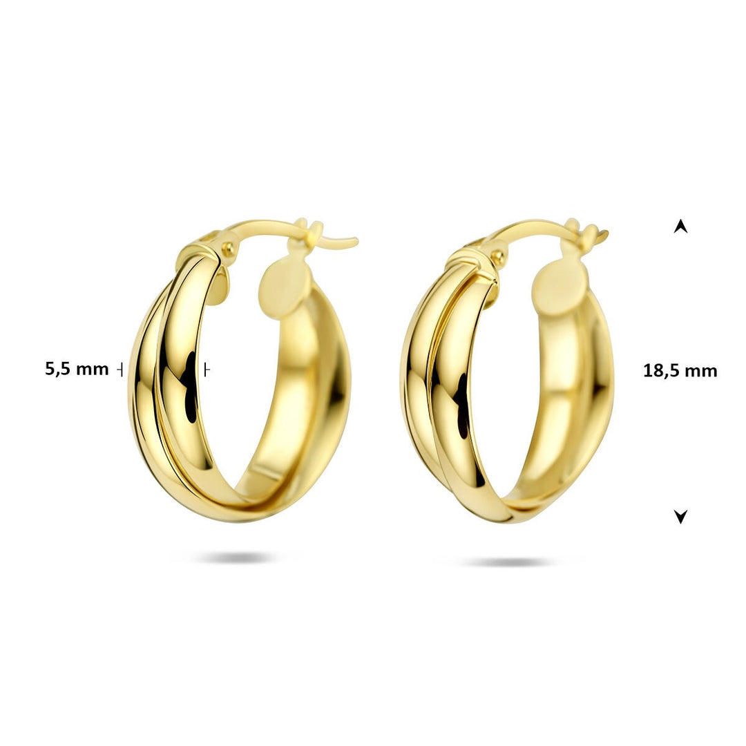 14k geelgouden oorringen – tijdloze elegantie in een modern formaat