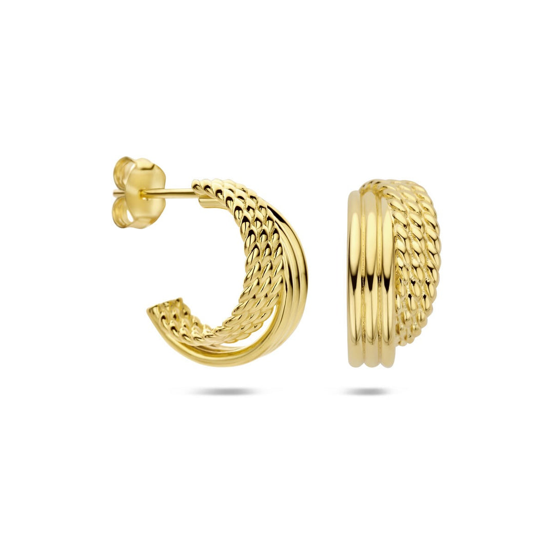 Verguld Geel Zilveren Stekeroorringen