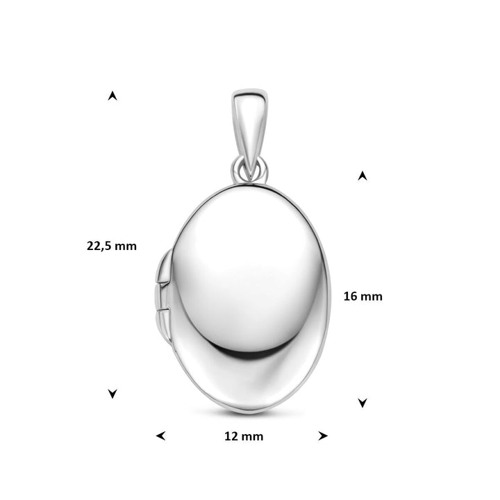Gerhodineerd 925k zilveren medaillon