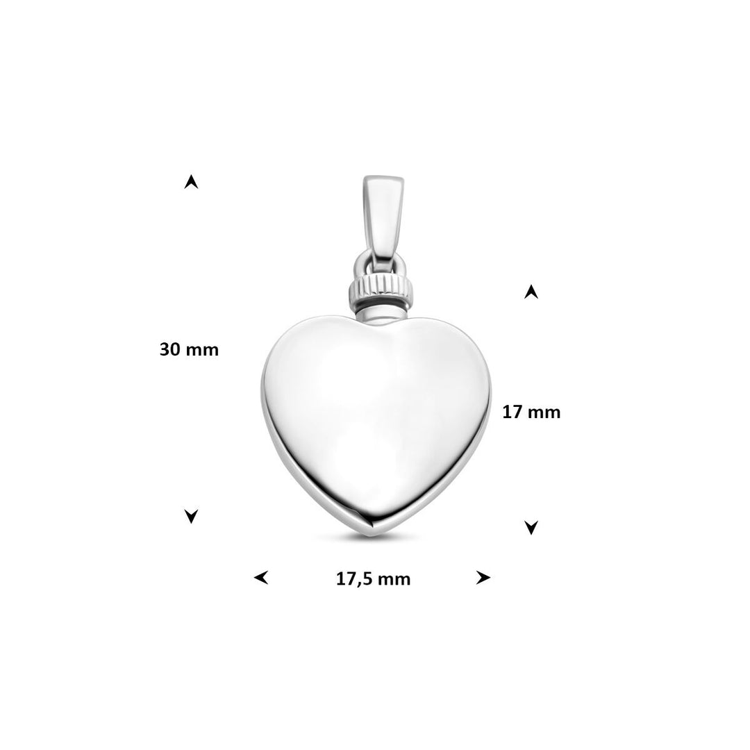 Zilveren urnhanger hartje – gedenksieraad in 925 zilver