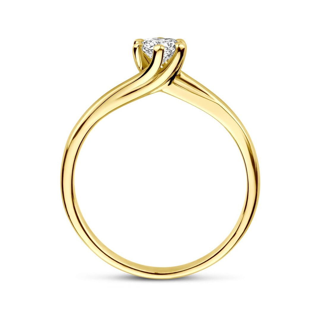 14k geelgouden ring met lab grown diamant – 0.30ct