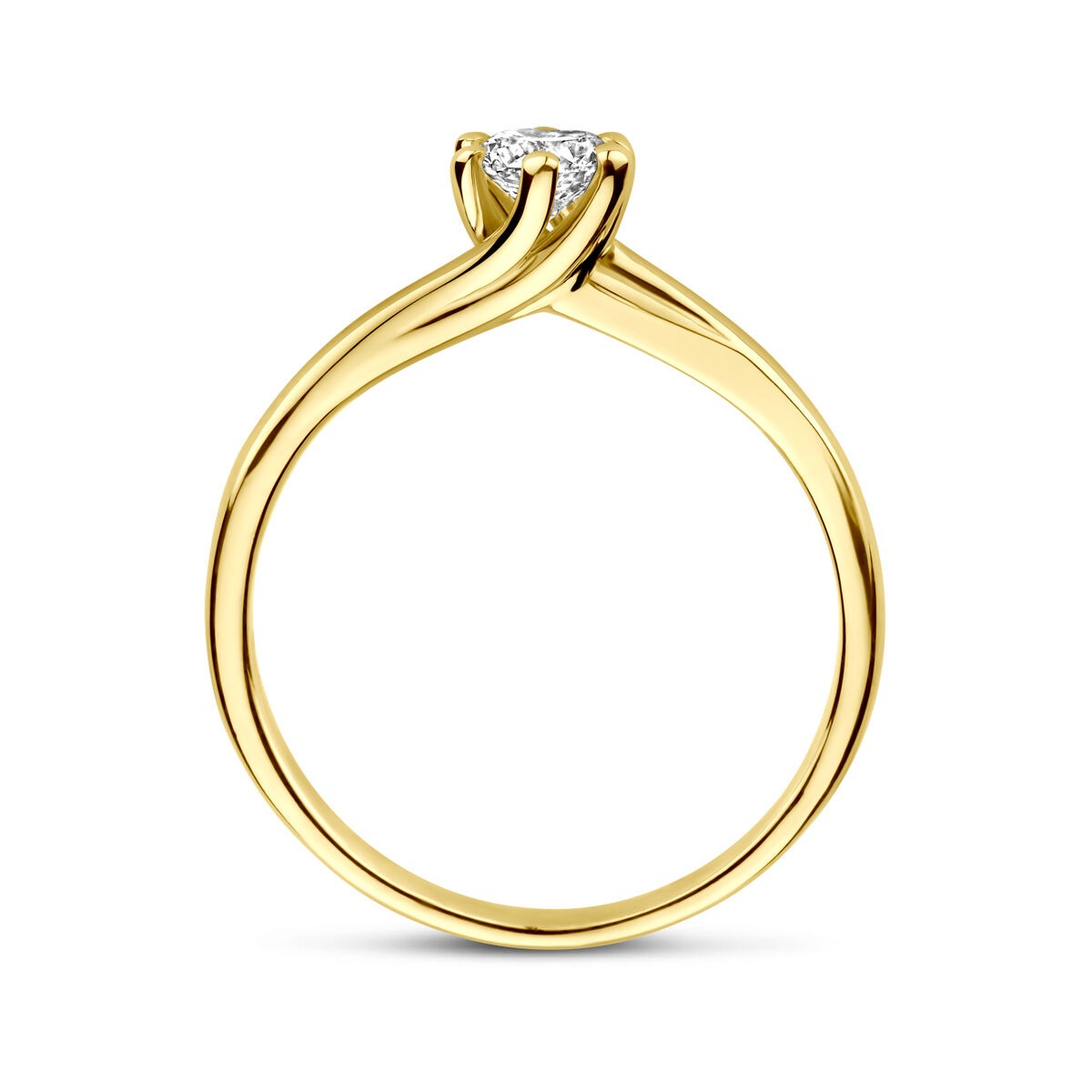 14k geelgouden ring met lab grown diamant – 0.30ct