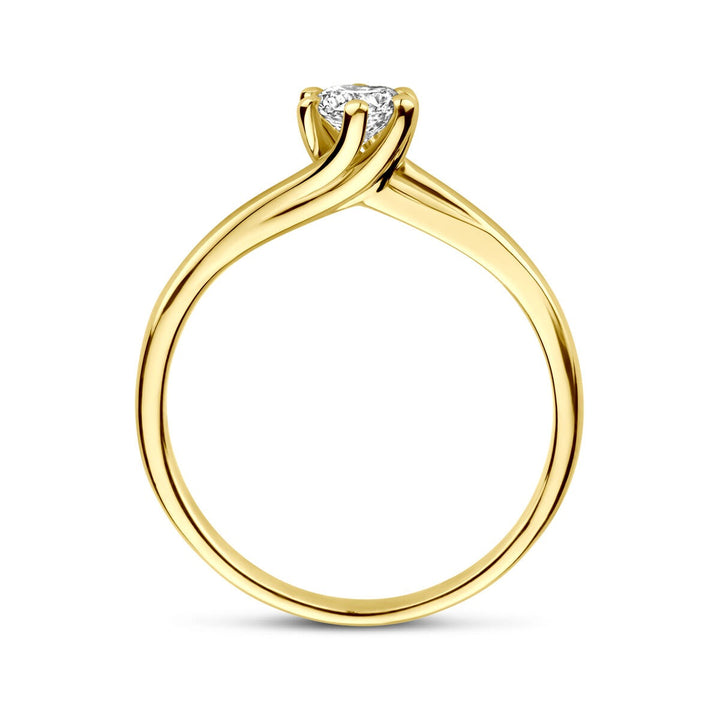 14k geelgouden ring met lab grown diamant – 0.30ct