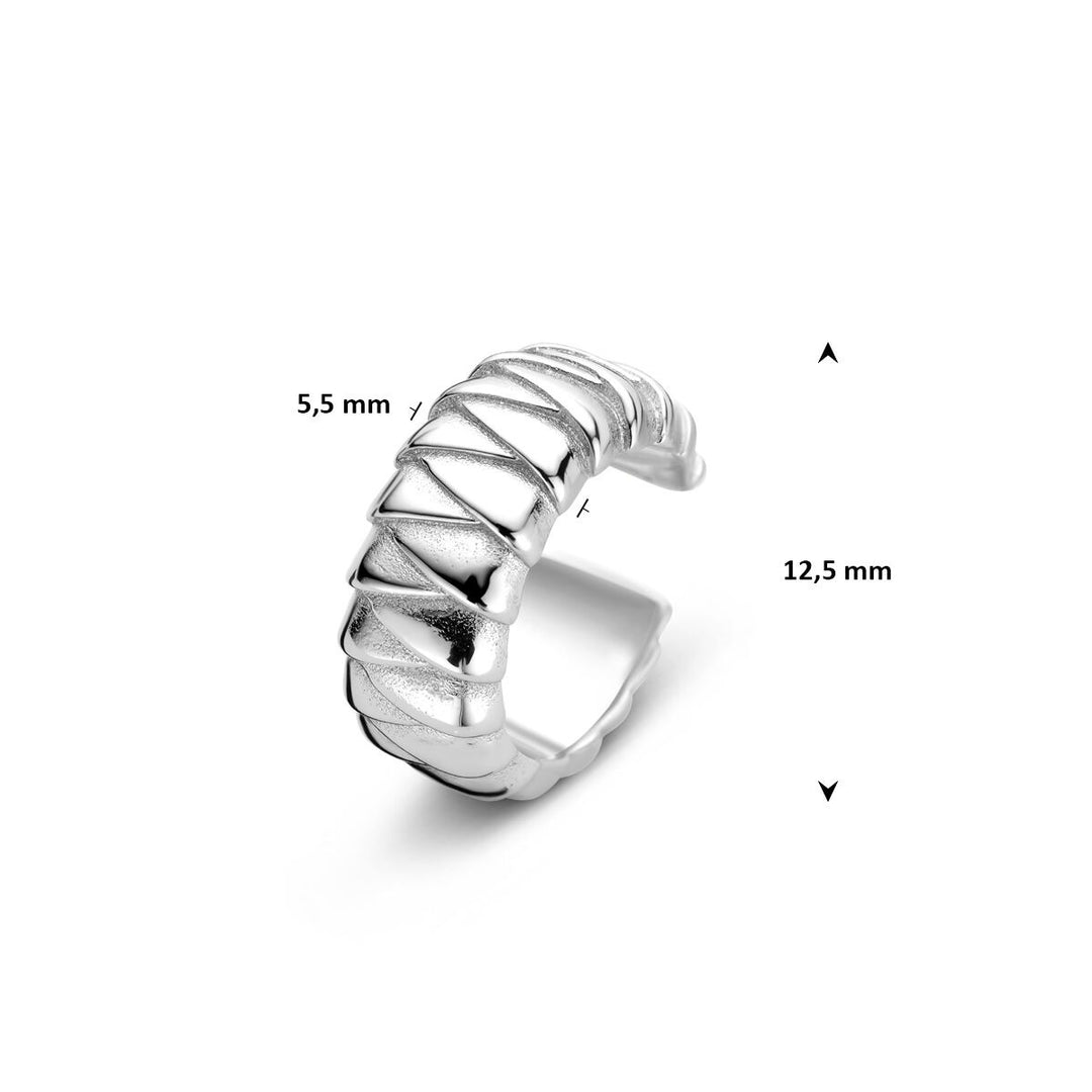 Zilveren ear cuff – gerhodineerd 925 zilver