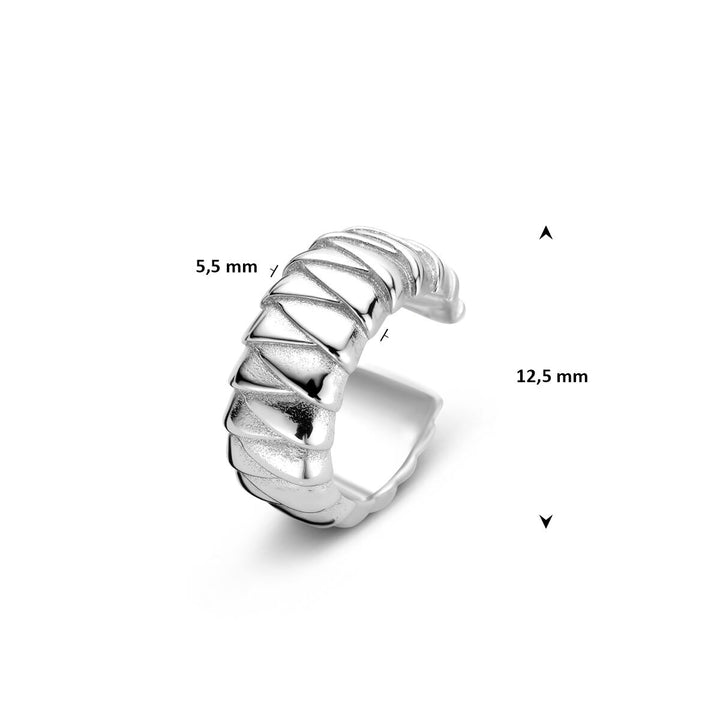 Zilveren ear cuff – gerhodineerd 925 zilver