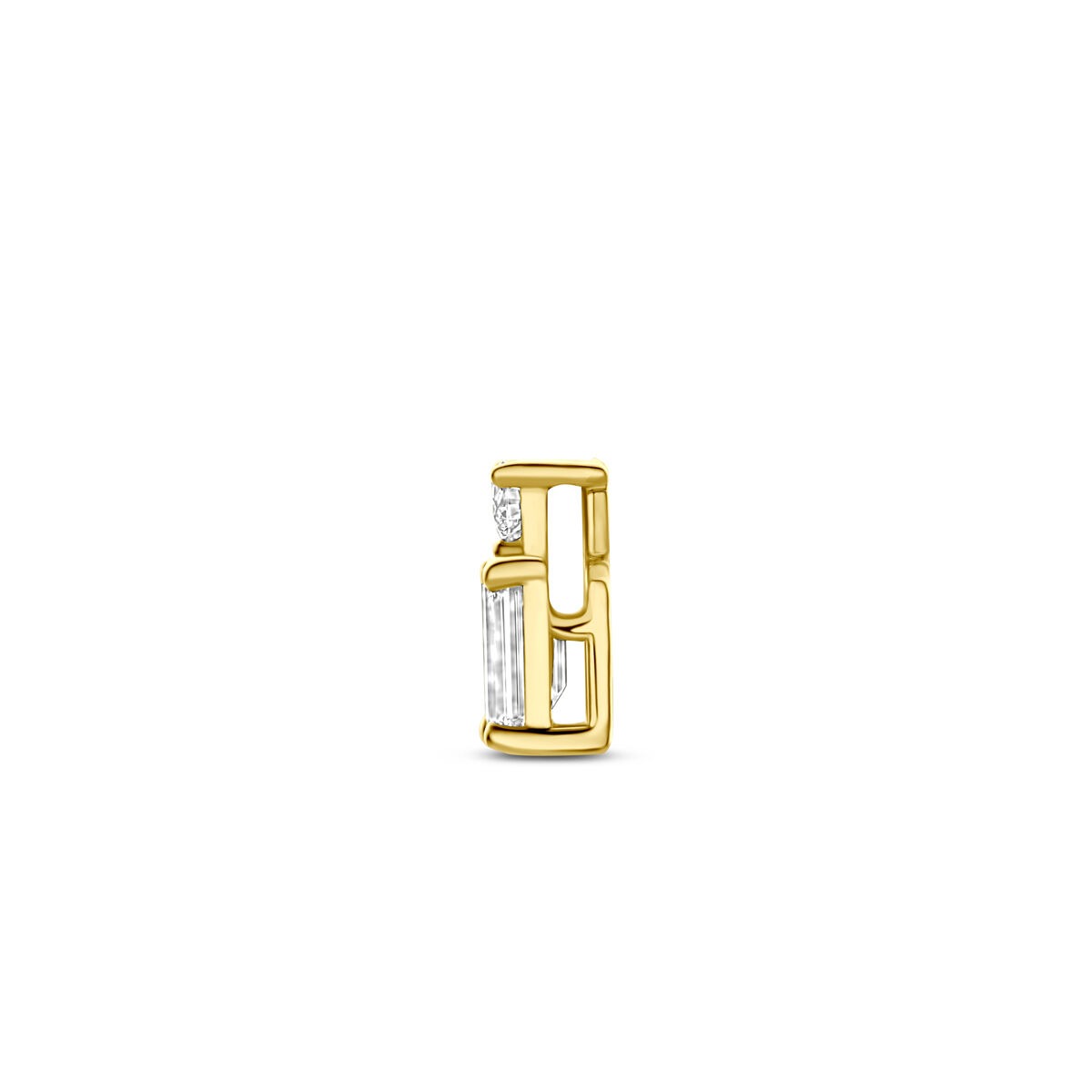 14k Geelgouden hanger met lab grown diamant 0,33 ct